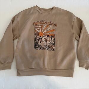 Arizona Graphic Tan Crewneck Sweater
